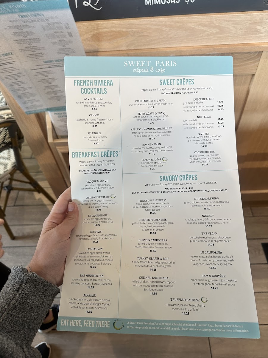 Menu Sweet Paris Creperie And Cafe-1